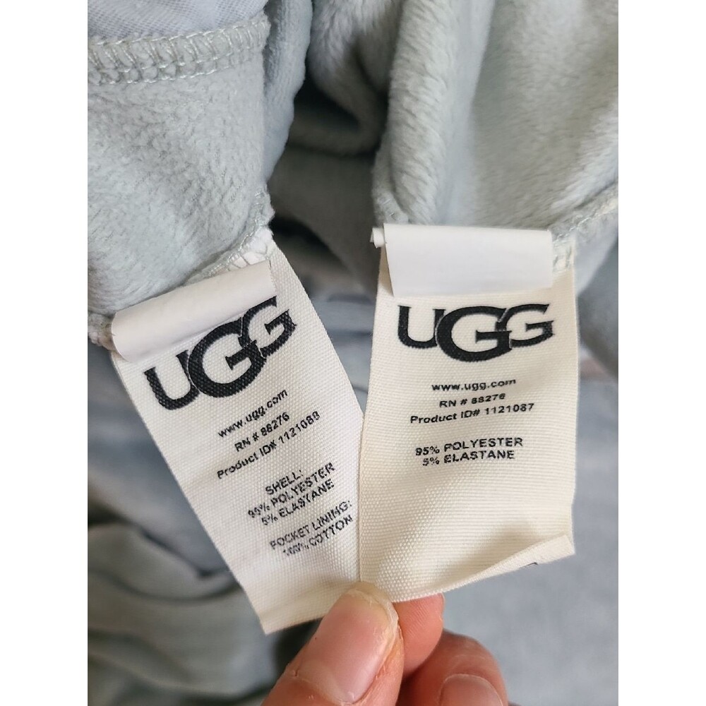 UGG Light Sage Velour Loungewear Set Haydn Jogger Shanara Top XS blue Seafoam - Picture 3 of 6